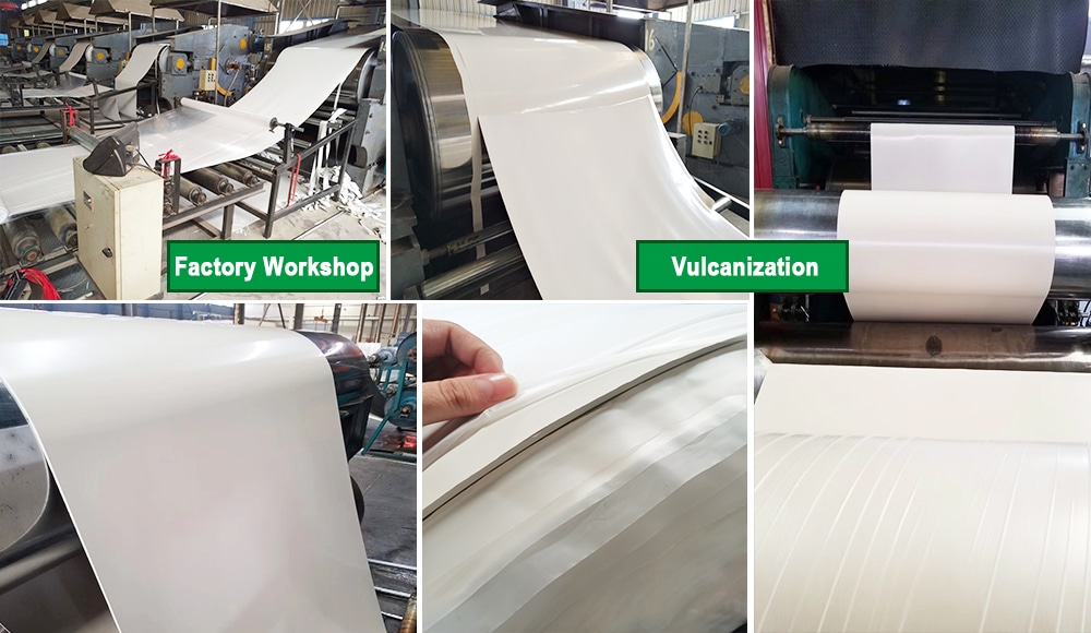 white rubber sheet roll