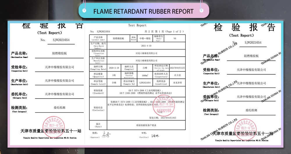 Fire Retardant rubber sheet