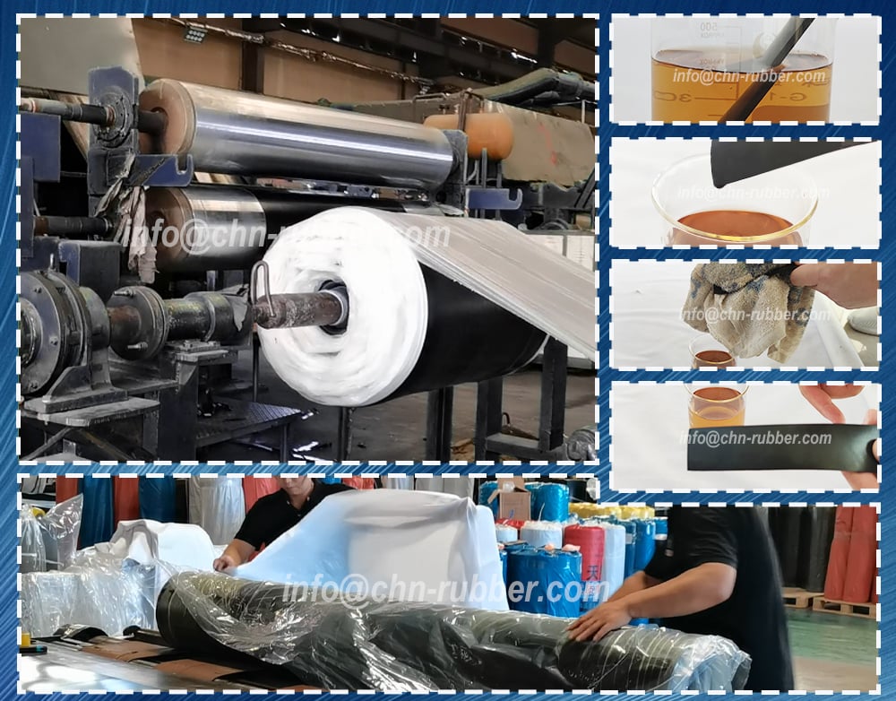 Petrol resistant rubber sheet