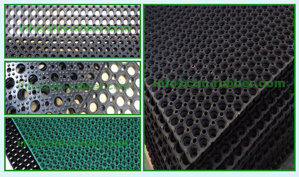 Perforated rubber floor mats