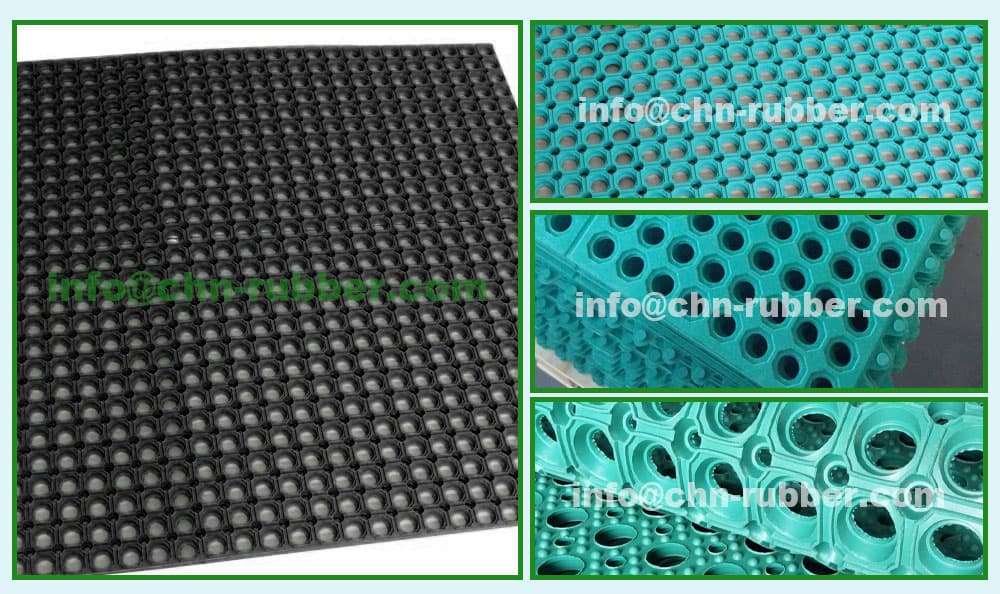 Perforated rubber floor mats