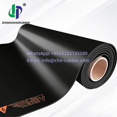 IEC 61111:2009 5mm black rubber roll electrical rubber mat