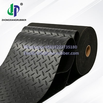 Diamond black 1.5g/cm³ non slip rubber mat suppliers
