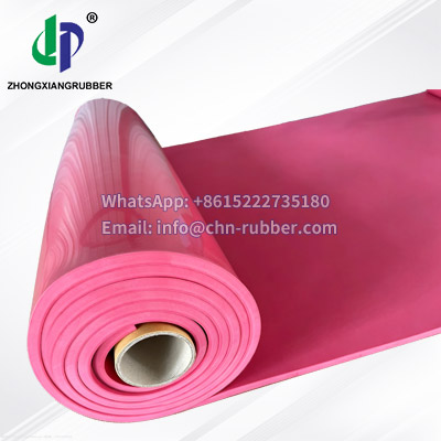High abrasion rubber red natural rubber lining 0.98g/cm³ 38Shore A
